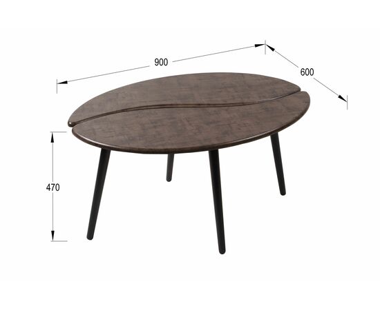 Стол журнальный Арабика браун/чёрный, изображение 6 | Интернет магазин мебели и декора LifeDekor