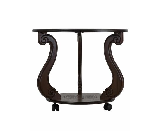 Стол журнальный Грация (С) на колесах темно-коричневый, изображение 2 | Интернет магазин мебели и декора LifeDekor