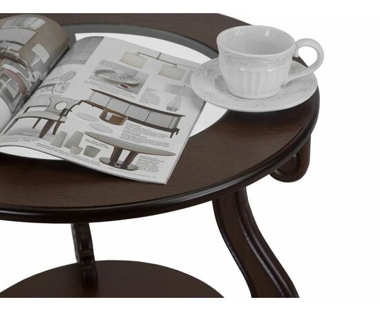 Стол журнальный Грация (С) на колесах темно-коричневый, изображение 3 | Интернет магазин мебели и декора LifeDekor