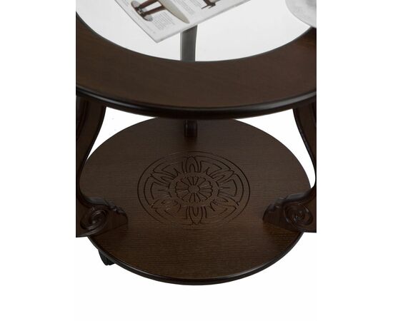 Стол журнальный Грация (С) на колесах темно-коричневый, изображение 5 | Интернет магазин мебели и декора LifeDekor