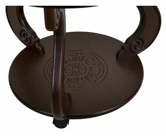 Стол журнальный Грация (С) на колесах темно-коричневый, изображение 6 | Интернет магазин мебели и декора LifeDekor