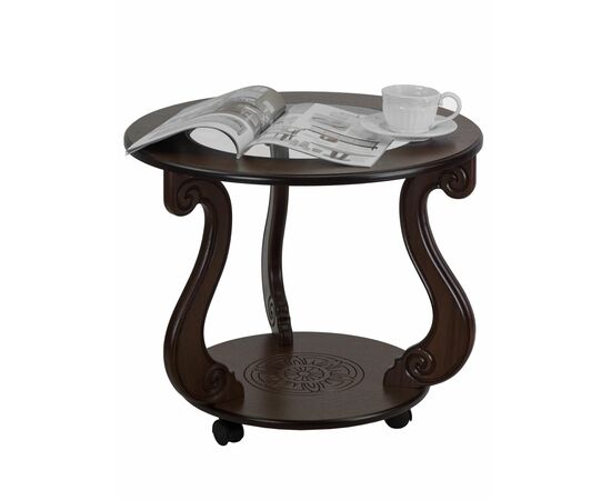 Стол журнальный Грация (С) на колесах темно-коричневый, изображение 7 | Интернет магазин мебели и декора LifeDekor