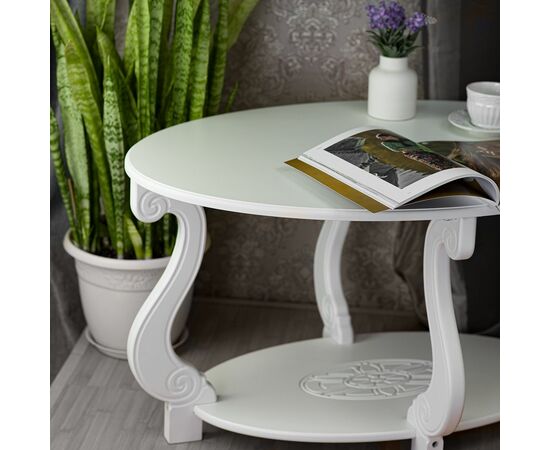 Стол журнальный Овация (М) ЛАЙТ белый, изображение 15 | Интернет магазин мебели и декора LifeDekor