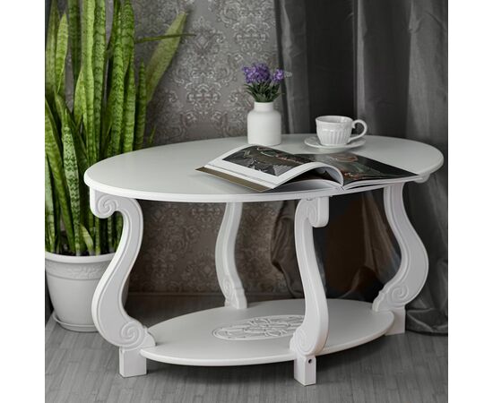 Стол журнальный Овация (М) ЛАЙТ белый, изображение 16 | Интернет магазин мебели и декора LifeDekor