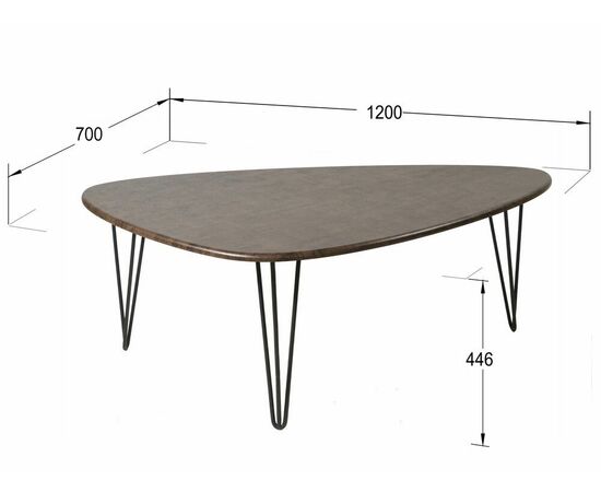 Стол журнальный Престон браун/черный, изображение 2 | Интернет магазин мебели и декора LifeDekor