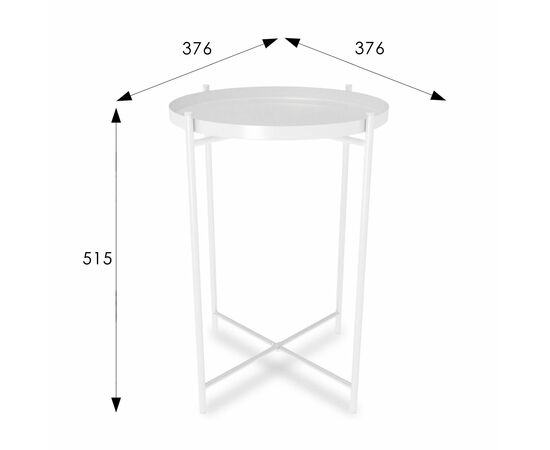 Столик журнальный SHT-CT8 белый муар, изображение 5 | Интернет магазин мебели и декора LifeDekor