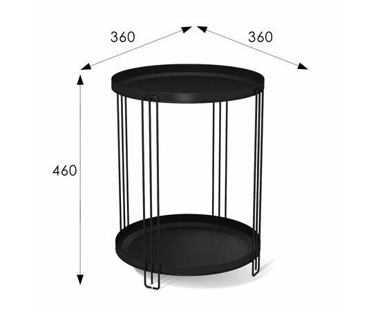 Столик журнальный SHT-CT31 чёрный муар, изображение 5 | Интернет магазин мебели и декора LifeDekor