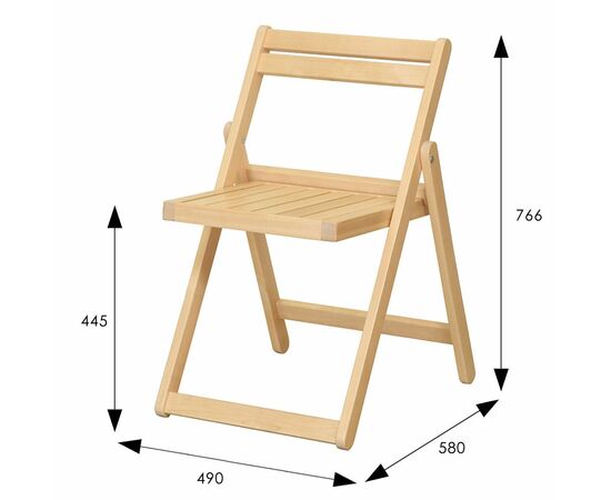 Стул-раскладной Массив лак, изображение 7 | Интернет магазин мебели и декора LifeDekor