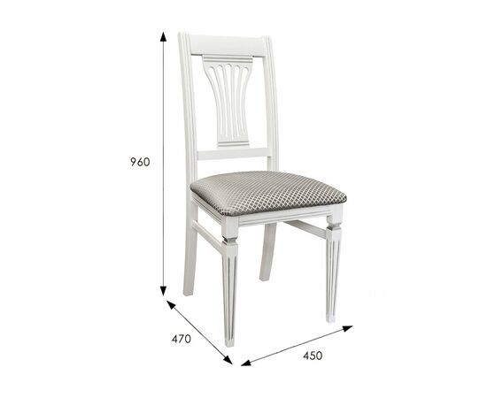 Стул Анри белый/серебро, Атина серебро, изображение 5 | Интернет магазин мебели и декора LifeDekor