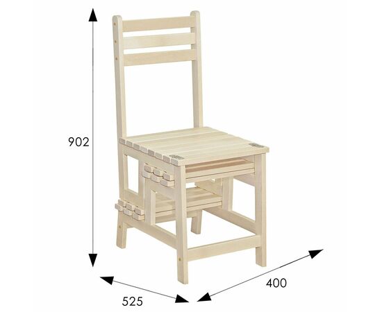 Стул-стремянка Массив лак, изображение 6 | Интернет магазин мебели и декора LifeDekor