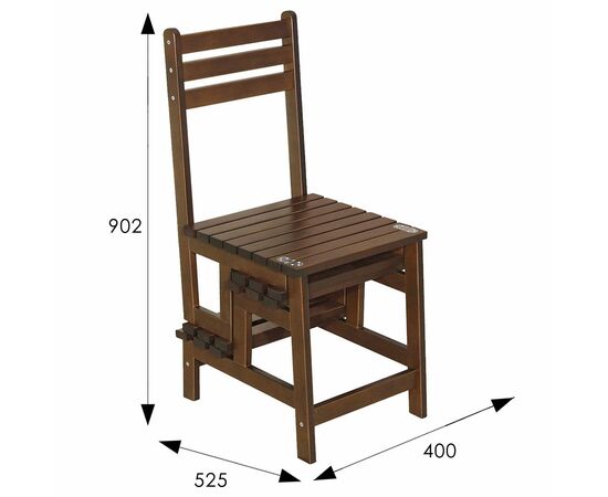 Стул-стремянка Массив орех, изображение 6 | Интернет магазин мебели и декора LifeDekor