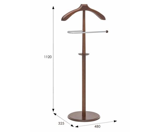 Вешалка костюмная В 25Н средне-коричневый, изображение 7 | Интернет магазин мебели и декора LifeDekor