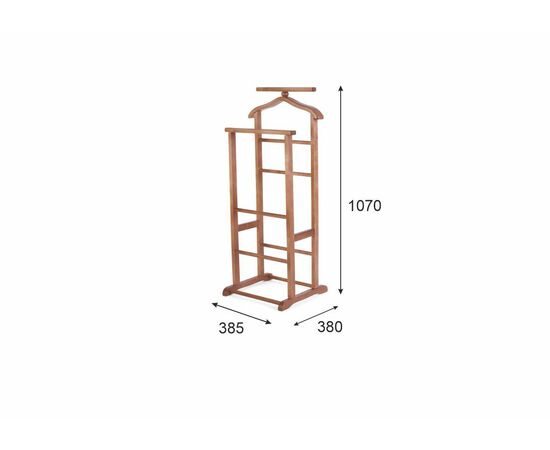 Вешалка костюмная В 9Н средне-коричневый, изображение 2 | Интернет магазин мебели и декора LifeDekor
