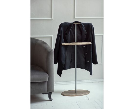 Вешалка костюмная Дэви 3 металлик/дуб крымский состаренный, изображение 10 | Интернет магазин мебели и декора LifeDekor