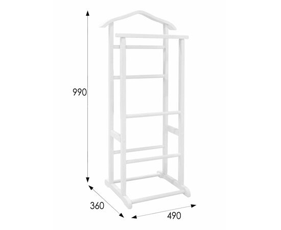 Вешалка костюмная Слуга 1 белый, изображение 2 | Интернет магазин мебели и декора LifeDekor