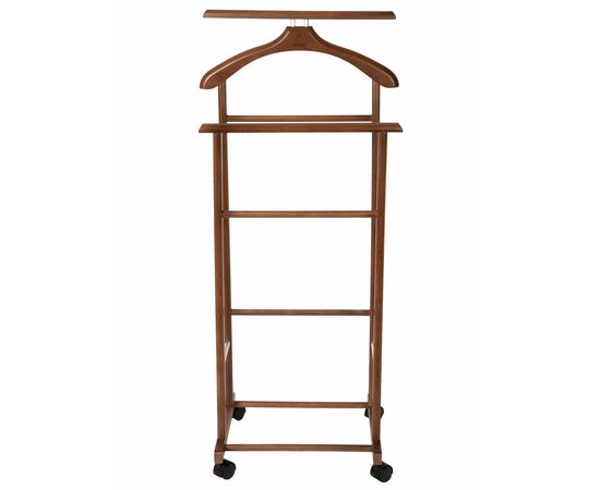 Вешалка костюмная на колесах В 22Н средне-коричневый, изображение 2 | Интернет магазин мебели и декора LifeDekor