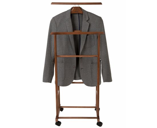 Вешалка костюмная на колесах В 22Н средне-коричневый, изображение 3 | Интернет магазин мебели и декора LifeDekor