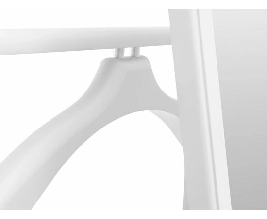 Вешалка костюмная с зеркалом на колесах В 24Н белый, изображение 5 | Интернет магазин мебели и декора LifeDekor