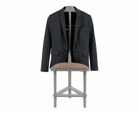 Вешалка костюмная с сиденьем В 26Н серый, изображение 3 | Интернет магазин мебели и декора LifeDekor