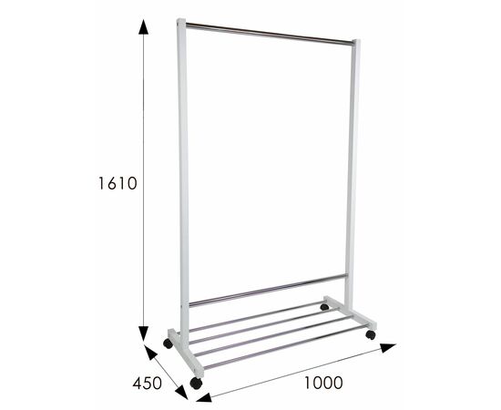 Вешалка напольная В 35Н белый, изображение 5 | Интернет магазин мебели и декора LifeDekor