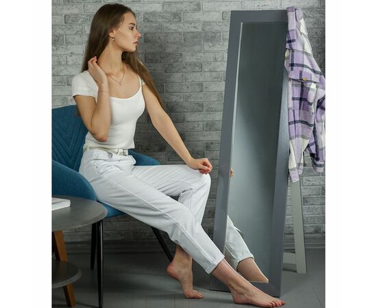 Зеркало напольное BeautyStyle 8 серый графит 138 см х 35 см, изображение 7 | Интернет магазин мебели и декора LifeDekor