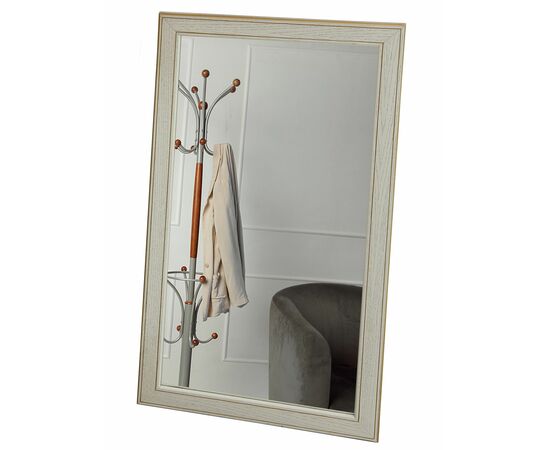 Зеркало Васко В 61Н белый ясень/золото 110 см х 60 см, изображение 2 | Интернет магазин мебели и декора LifeDekor