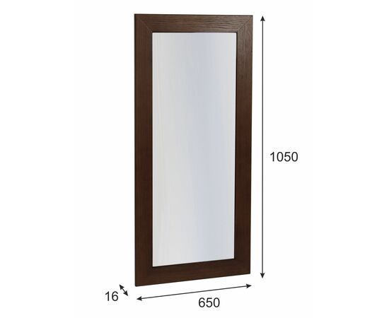 Зеркало навесное Берже 24-105 темно-коричневый 105 см х 65 см, изображение 3 | Интернет магазин мебели и декора LifeDekor