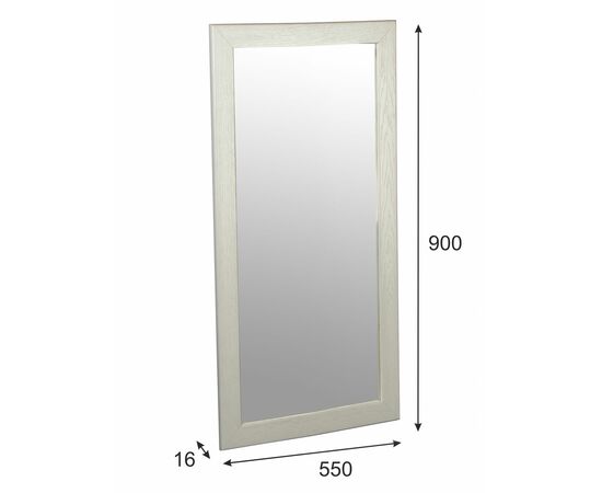 Зеркало навесное Берже 24-90 белый ясень 90 см х 55 см, изображение 2 | Интернет магазин мебели и декора LifeDekor