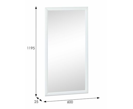 Зеркало настенное Ника белый 119,5 см x 60 см, изображение 5 | Интернет магазин мебели и декора LifeDekor