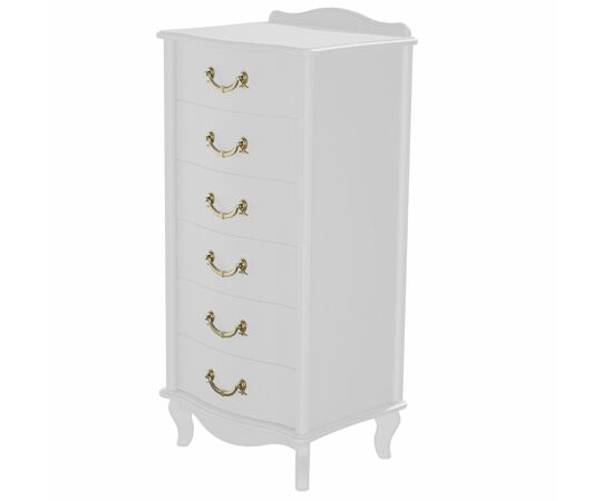 Комод Джульетта узкий 6 ящ., молочный дуб Л | Интернет магазин мебели и декора LifeDekor