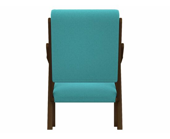 Кресло Вега 10 ткань бирюза, каркас орех, изображение 5 | Интернет магазин мебели и декора LifeDekor