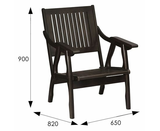 Кресло Массив решетка, каркас венге, изображение 6 | Интернет магазин мебели и декора LifeDekor