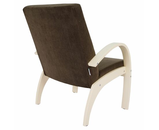 Кресло для отдыха Денди шпон, Ткань ультра шоколад, каркас дуб шампань шпон, изображение 3 | Интернет магазин мебели и декора LifeDekor