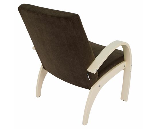 Кресло для отдыха Денди шпон, Ткань ультра шоколад, каркас дуб шампань шпон, изображение 4 | Интернет магазин мебели и декора LifeDekor