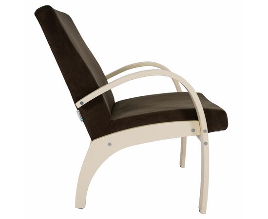 Кресло для отдыха Денди шпон, Ткань ультра шоколад, каркас дуб шампань шпон, изображение 5 | Интернет магазин мебели и декора LifeDekor