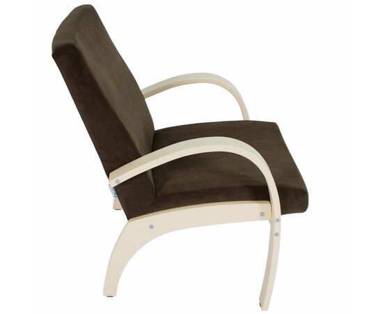 Кресло для отдыха Денди шпон, Ткань ультра шоколад, каркас дуб шампань шпон, изображение 6 | Интернет магазин мебели и декора LifeDekor