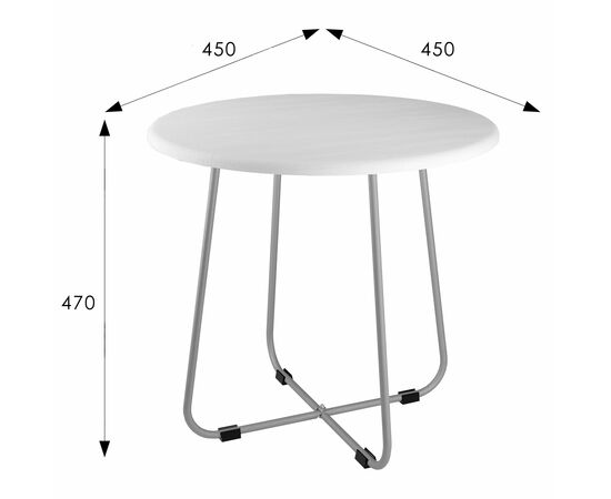 Стол журнальный BeautyStyle 14 белый/металлик, изображение 4 | Интернет магазин мебели и декора LifeDekor