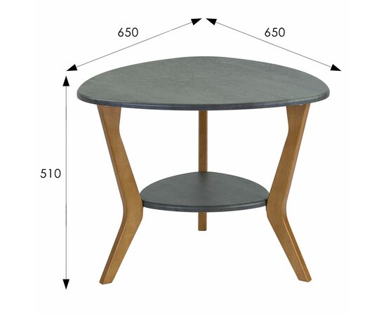 Стол журнальный BeautyStyle 15 серый бетон/бук, изображение 8 | Интернет магазин мебели и декора LifeDekor