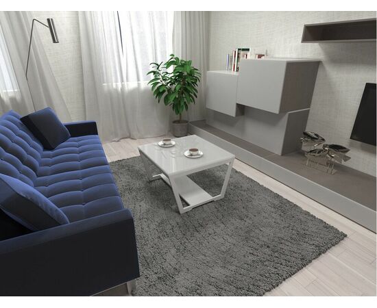 Стол журнальный BeautyStyle 1 белый глянец/стекло белое, изображение 6 | Интернет магазин мебели и декора LifeDekor