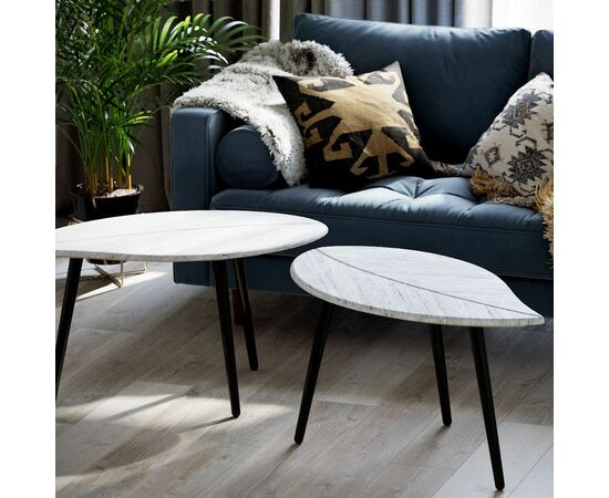 Стол журнальный Берли (12 мм) дуб грей/чёрный, изображение 5 | Интернет магазин мебели и декора LifeDekor