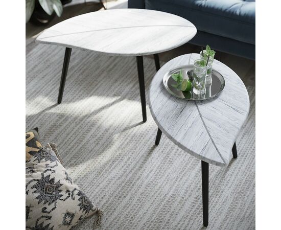 Стол журнальный Берли (12 мм) дуб грей/чёрный, изображение 4 | Интернет магазин мебели и декора LifeDekor