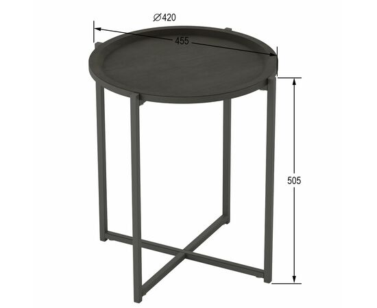 Стол журнальный Бьерн черный лофт/черный, изображение 2 | Интернет магазин мебели и декора LifeDekor