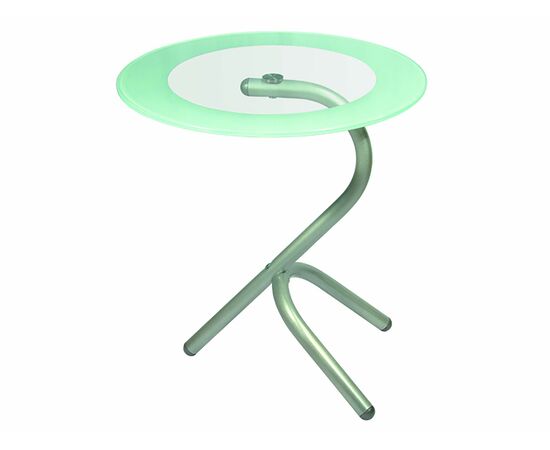 Стол журнальный Дуэт 5 металлик/ прозрачное, изображение 6 | Интернет магазин мебели и декора LifeDekor