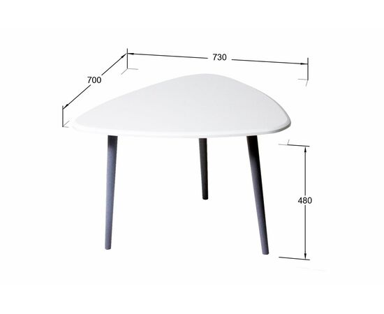 Стол журнальный Квинс белый/серый, изображение 4 | Интернет магазин мебели и декора LifeDekor