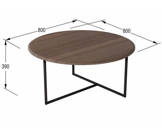Стол журнальный Маджоре акация/чёрный, изображение 2 | Интернет магазин мебели и декора LifeDekor