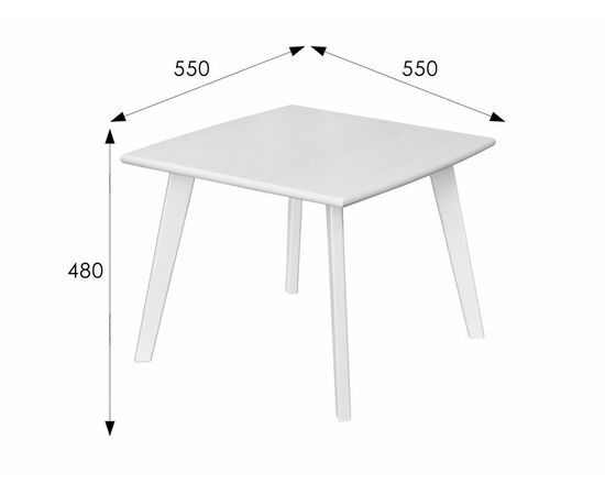 Стол журнальный Ретро квадратный снег, изображение 3 | Интернет магазин мебели и декора LifeDekor
