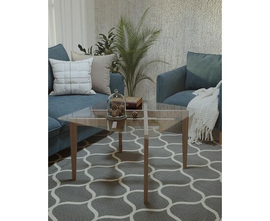 Стол журнальный Рилле 442 шимо/прозрачное, изображение 7 | Интернет магазин мебели и декора LifeDekor