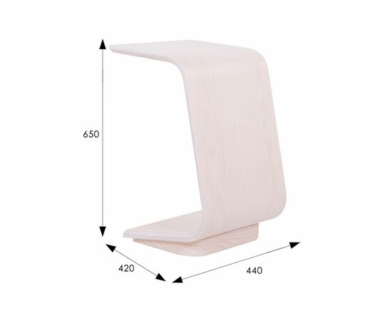 Стол журнальный приставной Неро 3 белый ясень, изображение 4 | Интернет магазин мебели и декора LifeDekor