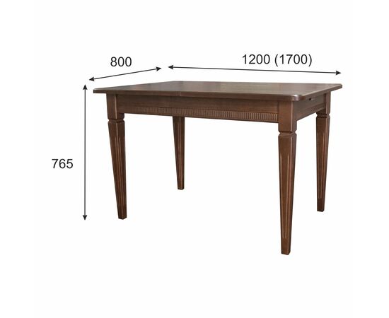 Стол обеденный Васко В 86Н орех 120/170*80, изображение 2 | Интернет магазин мебели и декора LifeDekor