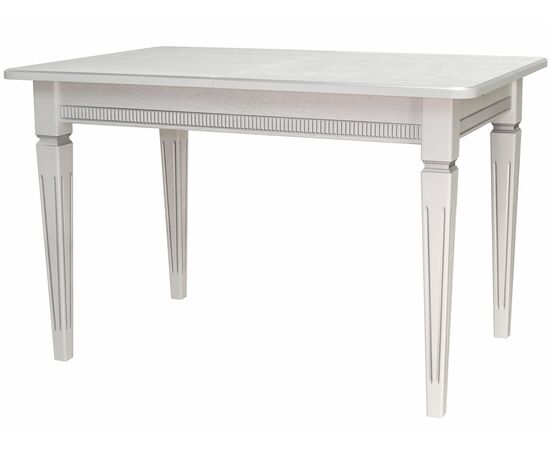 Стол обеденный Васко В 87Н белый/серебро 150/200*90, изображение 4 | Интернет магазин мебели и декора LifeDekor